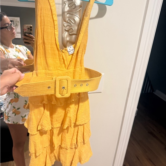 Yellow Ruffled Dress - Picture 3 of 4